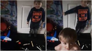 Mischievous kids spread their mom's tampons all over the house