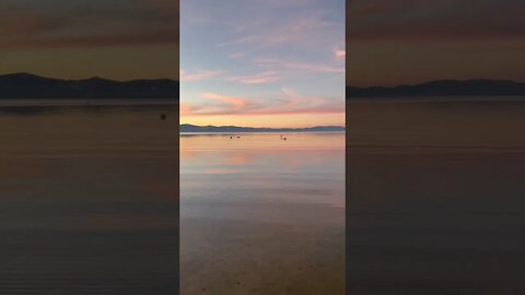 Staggering sunset on lake Tahoe in the winter: number 2 #shorts