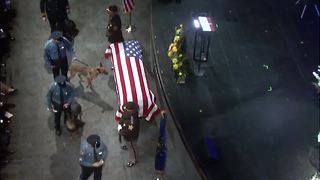 K-9 procession at Deputy Jacob Pickett's funeral