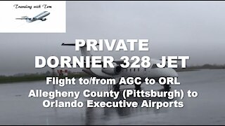 Private Dornier 328 Jet l Flight to/from AGC TO ORL l Traveling with Tom l Nov 2018