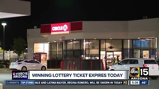 Winning lottery ticket expires Monday