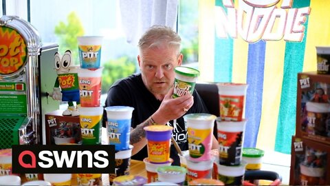 Pot Noodle super fan owns £3,000 noodle merch collection