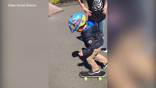 "Superhero" kids make 5-year-old’s birthday a day to remember at skate park