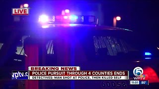 Police pursuit through 4 counties ends with suspect dead