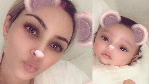 Kim Kardashian Shares FIRST Ever Photo of New Baby Chicago West with Adorable Instagram Filter