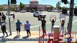 Demonstrations hoping for change held in Poway