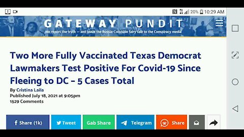 5 Texas Lawmakers Test Positive For Covid After Fleeing to DC...