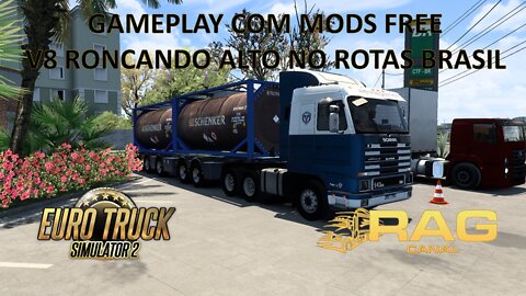 Gameplay com Mods Free: V8 Roncando Alto no Rotas Brasil