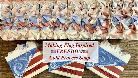 Making 🇺🇸FREEDOM🇺🇸 Bars CP Soap - 2 Day Process w/ Layers & Piping Frosting | Ellen Ruth Soap
