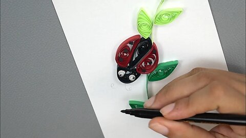 Ladybug Art for Quilling Card Paper quilling for beginners