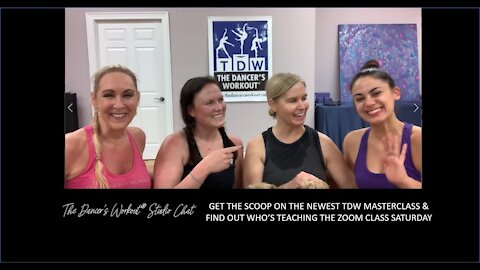 GET THE SCOOP ON THE NEWEST TDW MASTERCLASS AND FIND OUT WHO’S TEACHING THE ZOOM CLASS ON SATURDAY!