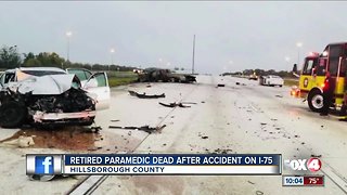 Retired Sarasota paramedic killed in fiery I-75 crash while assisting driver impaired by alcohol