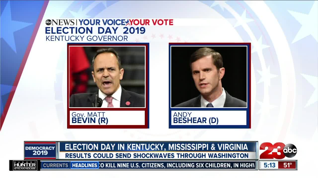 Election Day in Kentucky, Mississippi and Virginia