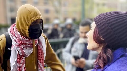 Palestinian Protester Chants "KILL ALL ZIONISTS" and "LONG LIVE HAMAS"