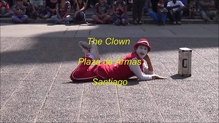 The clown at Plaza de Armas, Santiago, Chile