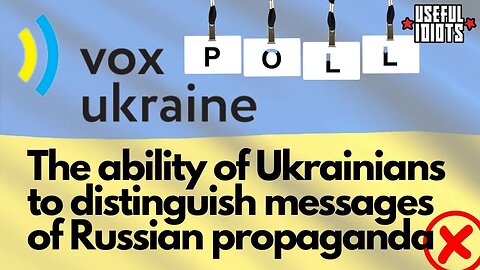 Ukrainian Journalist “Shocked” by New Poll
