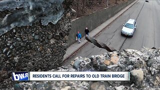Residents call for repairs to old train bridge before someone gets hurt