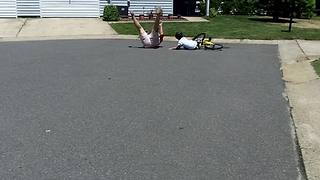 Hilarious Boy Gives Up On Learning How To Ride A Bike Because It’s Too Dangerous