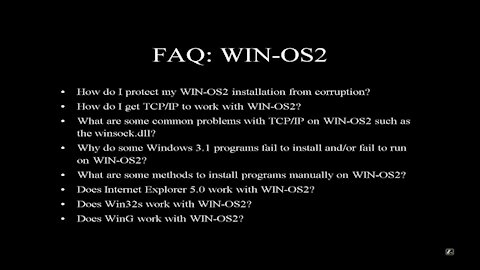 OS/2 Warp FAQ: WIN-OS/2