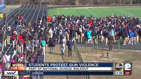 Baltimore county students walk out of school to protest gun violence