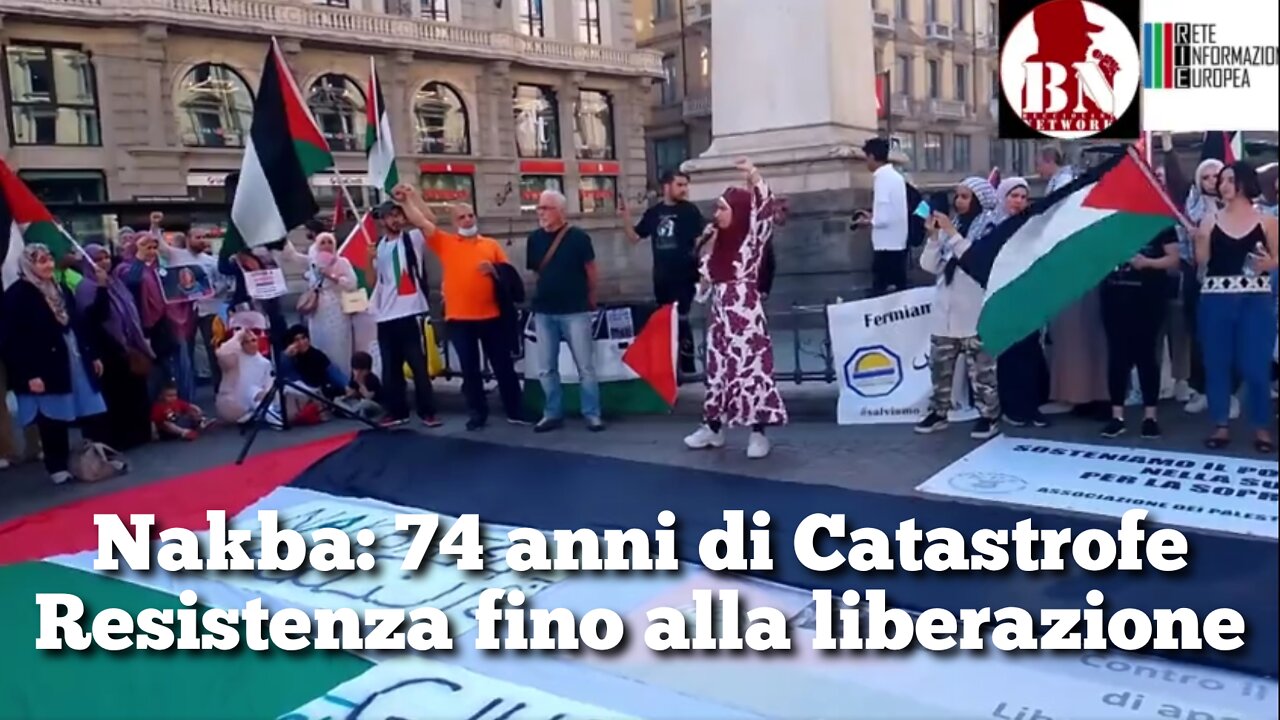 15/05/2022, MILANO. MANIFESTAZIONE IN RICORDO DELLA NAKBA PALESTINESE