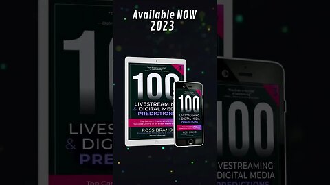 New Book: 100 Livestreaming & Digital Media Predictions, Volume 3 #shorts #rossbrand #100Predictions