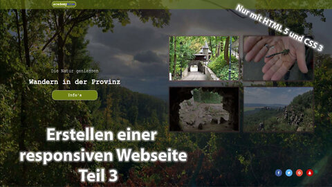 Erstellen einer responsiven Webseite - Thema Wandern - Teil 3