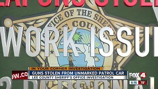 Guns stolen from unmarked deputy patrol car