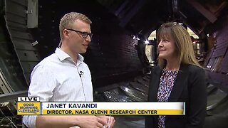 Trent speaks to NASA Glenn Research Center Director Janet Kavandi