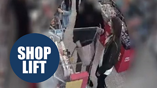 Police are hunting woman who was confronted by security on suspicion of shoplifting