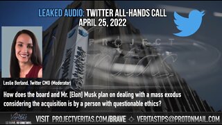 Leaked Audio: Twitter Executives Panic Over Elon Musk, Question His Ethics