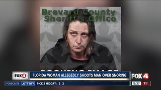 Florida woman accused of shooting a man over snoring