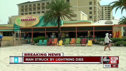 New Port Richey man struck by lightning at Clearwater Beach dies