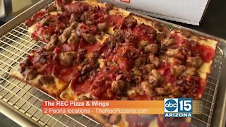 The REC Pizza & Wings is a "foodie's" pizza place serving up Detroit style pizza