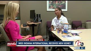 Miss Indiana International receives new kidney