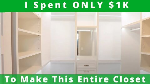 DIY DREAM Master Closet for just $1000 | Wardrobe Design | Woodworking Project On A Budget