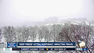 Deep freeze reaches Northeast