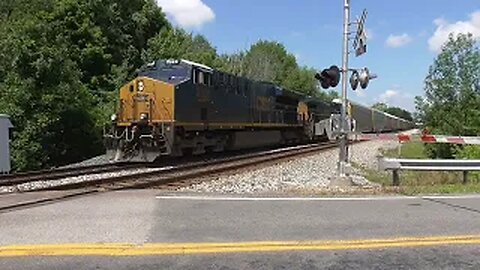 CSX M214 Autorack Train from Creston, Ohio July 4, 2023