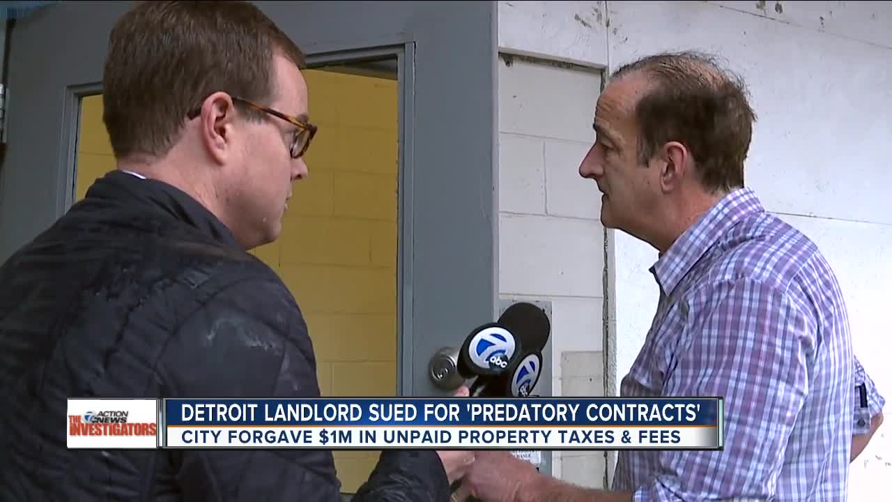 A Detroit landlord is being sued for 'predatory contracts.' The city forgave $1M in unpaid property taxes