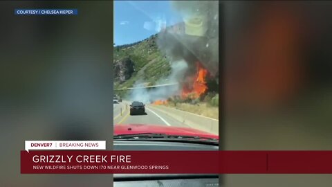 Grizzly Creek Fire shuts down I-70 in Glenwood Canyon in western Colorado