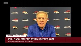 Elway discusses move to step down as GM