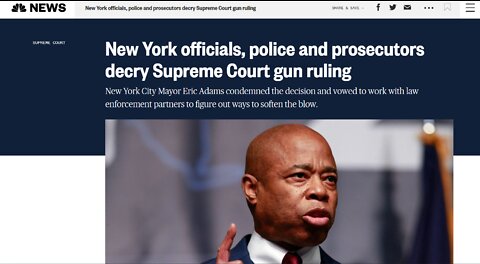 Liberty Conspiracy - 'Wild West' NYC Mayor Rails, Fails, Attacking SCOTUS Pro-Gun Ruling 6-29-22