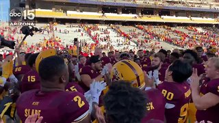 ASU celebrates its win over No. 15 Utah - ABC15 Sports