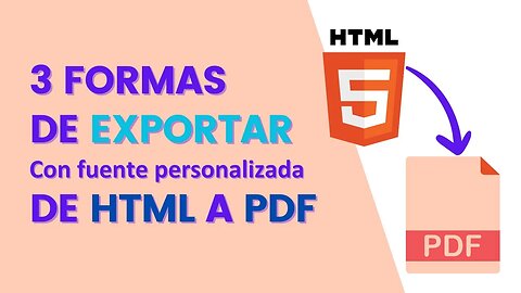 3 Maneras de exportar html a pdf con #fuente personalizada