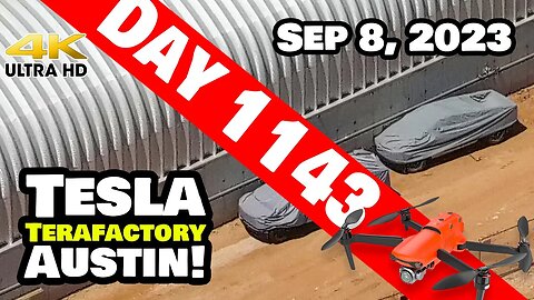 CYBERTRUCK TESTING AT GIGA TEXAS! - Tesla Gigafactory Austin 4K Day 1143 - 9/8/23 - Tesla Texas
