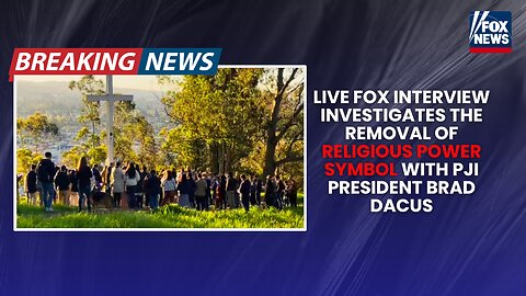 Brad Dacus LIVE on Fox News - California Town Tears Down Cross