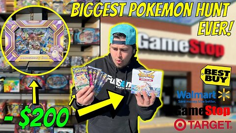 SPENDING OVER $200 IN THIS HUGE POKEMON HUNT! (Biggest Restocks Ever!)