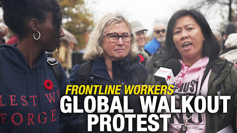 “It’s time we woke up": Pro-Freedom protesters march to Maple Ridge Mayor’s office