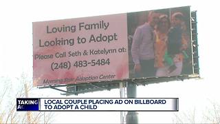 Family looking to adopt puts up billboard