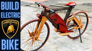 7 Days Recycle Old Bicycle Into Lamborghini Electric Bike